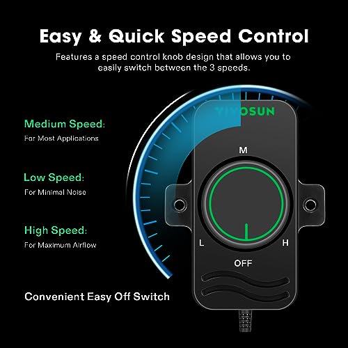 VIVOSUN Inline Booster Duct Fan 6” 275 CFM with Speed Controller, HVAC Exhaust Ventilation Fan with Low Noise for Basements, Bathrooms, Kitchens, VIVOSUN