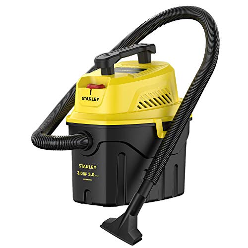 Stanley SL18910P-3 Wet/Dry, 3 Gallon, 3 Horsepower, Portable Car Vacuum, 3.0 HP AC, Black+Yellow - WoodArtSupply