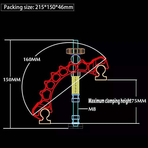 HONGDUI YB02D Slide Adjustable Clamp New Adjustable CNC Machine Tools Hold Down Clamp for Woodworking HONGDUI