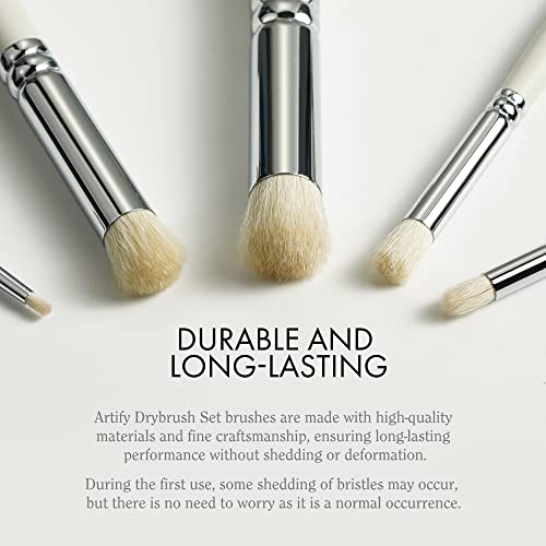 ARTIFY Drybrush Set Dry Brushes: Professional-Grade Dry Brush for Effortless Miniature & Model Painting - 5 Sizes Hobby Small Fine Detail Paint - WoodArtSupply