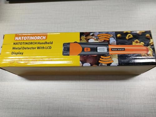Natotinorch Hand Metal Detector, High Sensitivity Metal Detector with LCD Display&Belt Holster,360°Scanning,All Metal Finder Locating Gold Coin Natotinorch
