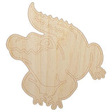 Crocodile Alligator Cute Unfinished Wood Shape Piece Cutout for DIY Craft Projects - 1/4 Inch Thick - 4.70 Inch Size Sniggle Sloth