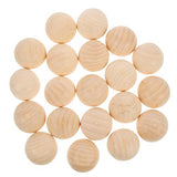 Kisangel 96 Pcs Wooden Hemisphere Unfinished Balls DIY Half Beads Unfinished Hemisphere Ball Unfinished Half Round Beads Wooden Half Craft Ball Wood Kisangel