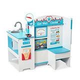 Melissa & Doug Wooden Get Well Doctor Activity Center - Waiting Room, Exam Room, Check-In Area - Toddler Playset, Doctors Office Pretend Play Set For Melissa & Doug