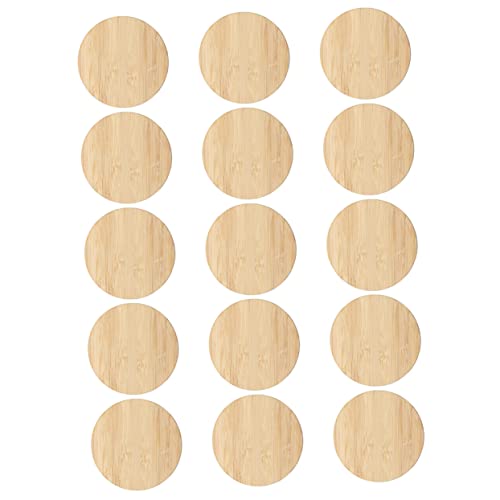 Operitacx 30 Pcs Round Bamboo Unfinished Round Chips Unfinished Wooden Cutouts Wood Slice Ornaments Unfinished Wooden Slices Blank Cds Kids Painting Operitacx