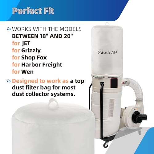 70333 Dust Collector Bag Replacement for POWERTEC DC-1512 Dust Collection Bag Compatible with JET and More brand Dust Collection Systems for Ximoon