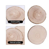PartyKindom 2Pcs Wood Chips Wine Coaster Hand Decor Wooden Rustic Coasters Cups Place Mat Table Coasters for Drinks Round Wood Slices Tree Slab Tree PartyKindom