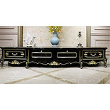 LXYUUM Wood Carved Applique Onlay Unpainted Corner Onlay Applique Door Cabinet Rose Unpainted European Style (03, 30x8cm/11.81x3.15inch) LXYUUM