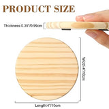 Dandat 72 Pcs Unfinished Wood Coasters 4" Round Wooden Coasters for Crafts Blank Coasters Bulk Thickness Wood Kit for Painting, DIY Coasters, Wood Dandat