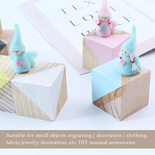 BUYGOO 120Pcs Wood Square Blocks, 1inch Blank Wooden Cubes Natural Solid Cube Wood Blocks for Crafts and DIY Décor, and DIY Projects BUYGOO