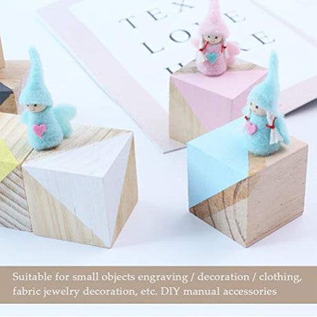 BUYGOO 120Pcs Wood Square Blocks, 1inch Blank Wooden Cubes Natural Solid Cube Wood Blocks for Crafts and DIY Décor, and DIY Projects BUYGOO