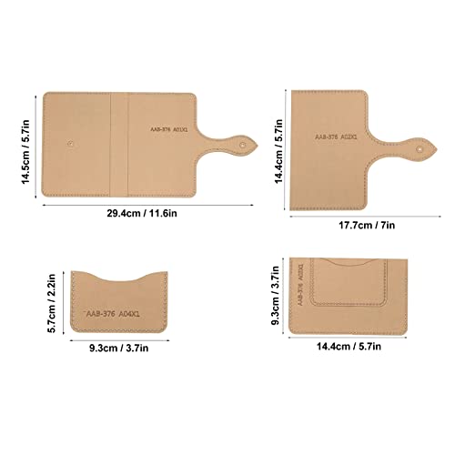 Acrylic Templates, Practical Leather Craft Tool, Leather Pattern Templates, Acrylic Bag Template Set Passport Bag Pattern Making Stencil Laser Cyrank
