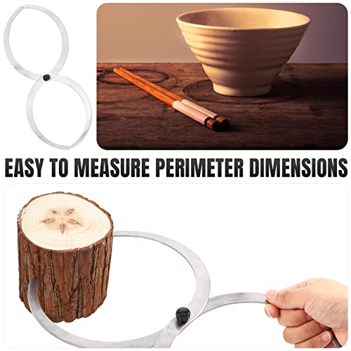 2 Pieces Double Ended Bowl Caliper Wood Turners Calipers Woodturning Calipers for Measuring Thickness Diameter, 6 to 7.9 inches Lothee