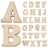 EXCEART 200pcs 15mm Wood Alphabet Letters for DIY Craft Natural A-Z Wood Pieces Unfinished Wood Slice Shapes for DIY Craft EXCEART