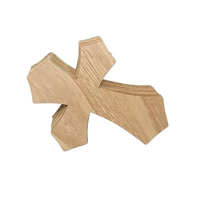 12 Inch 12 Pack Wood Cross Unfinished Wooden Crosses for Crafts Blank Wood Cross for Wall Decor DIY Project