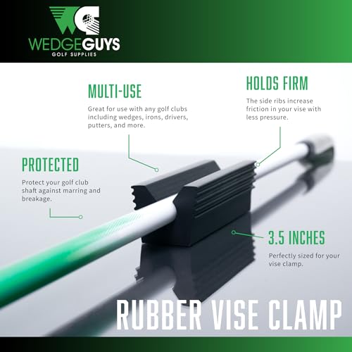 Wedge Guys Rubber Vise Clamp for Golf Club Repair Regripping Reshafting Refinishing Custom Refurbishment & Replacement – Snugly Protects All Golf Wedge Guys