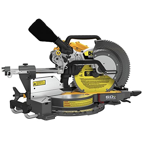 DEWALT DCS781B 60V MAX Brushless Lithium-Ion Cordless 12 in. Double Bevel Sliding Miter Saw (Tool Only) DEWALT