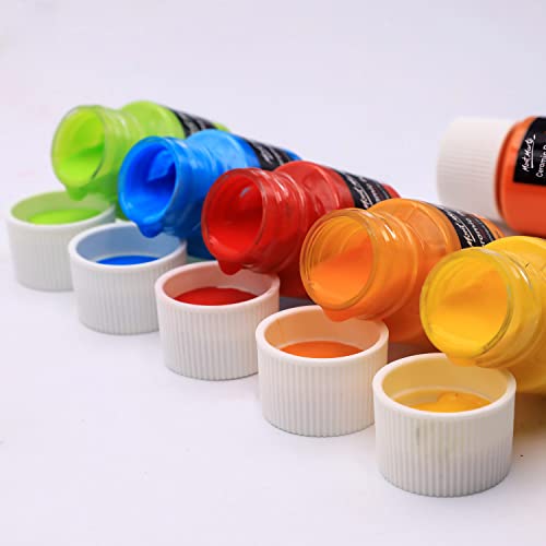 MONT MARTE Ceramic Paint Set Signature 26 x 0.7 US fl.oz (20ml) Multicolor, Vibrant Ceramic Paint, Suitable for Porcelain, Glass, China, Acrylic - WoodArtSupply