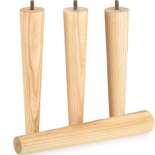 Ash Wood Furniture Legs - Premium Mid Century Legs for Sofa, Chair, Table, Dresser, Bed, Cabinet, Ottoman - Our Wooden Legs Are Easy To Install & - WoodArtSupply