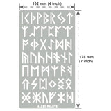Aleks Melnyk No.35 Metal Stencil, Elder Futhark Runes, Ancient Alphabet, Sigil Magic Alphabet Stencil 1 PC, Template for Wood Burning, Pyrography Aleks Melnyk