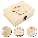 COHEALI Unfinished Unpainted Wooden Box with Hinged Lid for Crafts DIY Storage Jewelry Plain Pine Box COHEALI