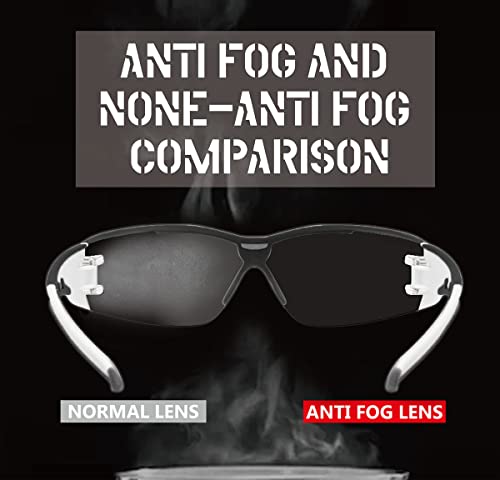 HTS HUNTERSKY E9532 Super Flexible Lightweight Anti Fog Wrap-Around U6 Clear Shooting Safety Glasses with ANSI Z87.1 Scratch Resist HTS HUNTERSKY