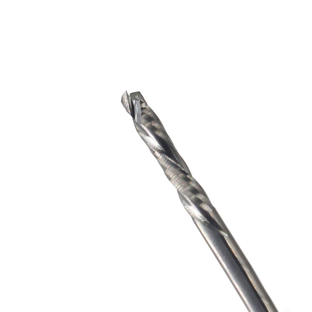 OSCARBIDE Up & Down Cut Carbide End Mills 1/8 Inch Shank 3.175x17mm CNC Spiral Router Bits 2 Flutes Milling Cutter for Engraving Milling 3D OSCARBIDE