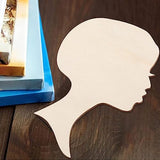 SAFIGLE 12pcs Painting Wood Chips Wooden Wreath Cutout Wood Slices African Girl Art Cutout Crafts for Women Unfinished Wood Cutout Wood Crafts SAFIGLE