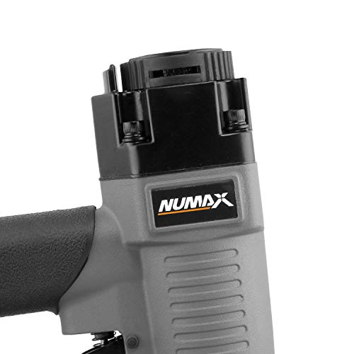 NuMax SBR50 Pneumatic 18-Gauge 2" Brad Nailer Ergonomic and Lightweight Straight Brad Gun with Reload Indicator for Moulding, Baseboard, Trim, Doors, - WoodArtSupply