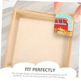 SWOOMEY 4pcs Puzzle Sundries Holder Blocks Tray Unfinished Wood Tray Unfinished Wood Serving Blocks Storage Trays Serving Storage Tray Wood Serving SWOOMEY