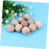 VILLFUL 10pcs Craft Wood Sphere Unfinished Wood Sphere Round Wooden Balls Craft Wood Balls Jewlery Smooth Birch Balls Hand Jewelry Round Ball for VILLFUL