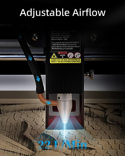 Creality Official Air Assist for CR-Laser Falcon 10W, 22 L/min Adjustable Air Assist Pump, for Laser Cutter and Engraver, Blow Away Smoke and Dust, Creality