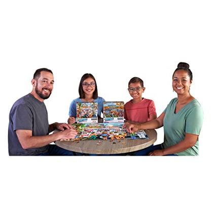 Back to The Past 1000 PC Jigsaw Puzzle - Ice Cream Truck Day - WoodArtSupply