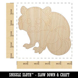 Baby Raccoon Woodland Animal Unfinished Wood Shape Piece Cutout for DIY Craft Projects - 1/4 Inch Thick - 4.70 Inch Size Sniggle Sloth