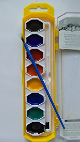 Cra-Z-Art 8 Assorted Colors Washable Watercolors with brush8
