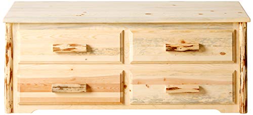 Montana Woodworks Sitting Chest - 4 Drawer Unfinished Montana Woodworks