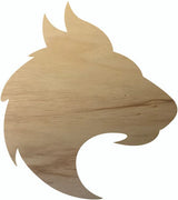 Blank Wolf Head Mascot 15" Shape, Unfinished Wood Wolf Paintable DIY NEXTCraft