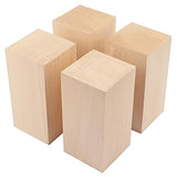 6 Pack Basswood Carving Blocks, 6x3x3 Inches Basswood Blocks for Beginner to Advanced Carvers, Ideal for DIY Projects and Gifts, Soft and Smooth, GNIEMCKIN