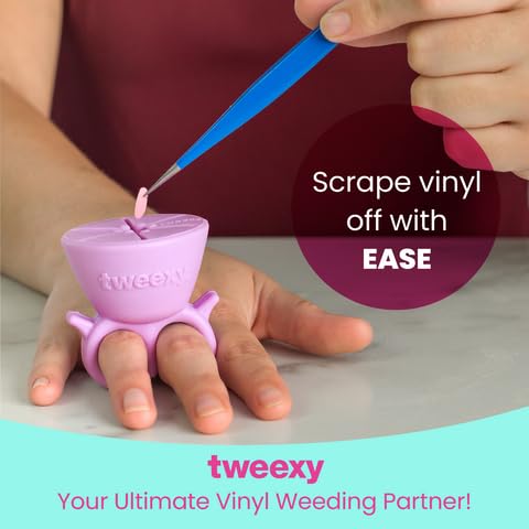 tweexy Craft Vinyl Weeding Scrap Collector Ring | Weeding Tools for Vinyl Heat Transfer, HTV Crafting & Adhesive Paper Sheets Holder | Portable Heat - WoodArtSupply