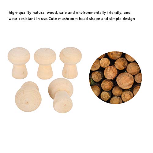 20 PCS Unfinished Wood Mushrooms Peg Dolls Bodies Mushroom Head for DIY Decoration Arts and Crafts Birch and Maple Wood Turnings GLOGLOW