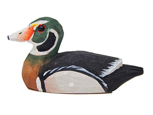 Carolina Wood Duck Drake Bird Hanging Ornament Figure Handmade Carved Decoration Selsela