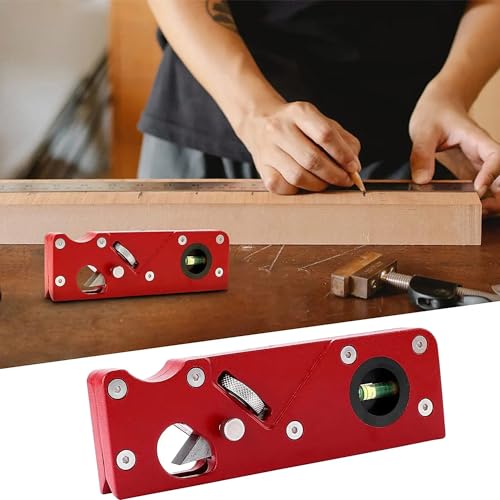 TIASOU Wood Planers for Woodworking, Chamfer Plane Woodworking Edge Corner Flattening Tool with Auxiliary Locator and Handles, Hand Chamfering Planer Tiasou
