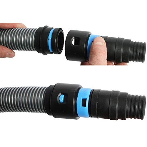 Cen-Tec Systems 95292 Home and Shop Vacuum Expanded Multi-Brand Power Tool Dust Collection Adapter Set and Full Attachment Kit, 30 Ft. Hose, Black Cen-Tec Systems