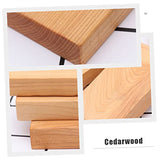 VILLCASE 4pcs Carved Wood Block Toy Natural Crafting Wood Blocks Unfinished Wood Cubes Kid Blocks DIY Wooden Building Blocks Wood Whittling Kit Kid VILLCASE