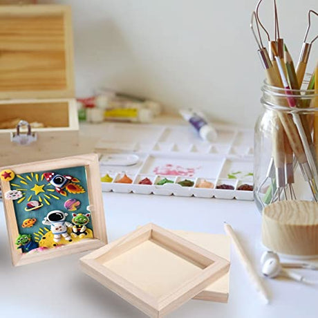 ABuff 15 Pack Wood Panels 6x6 Wood Panel Boards Unfinished Wood Canvas Boards for Painting, Square Wooden Panels for Painting Crafts, Pouring, Arts ABuff