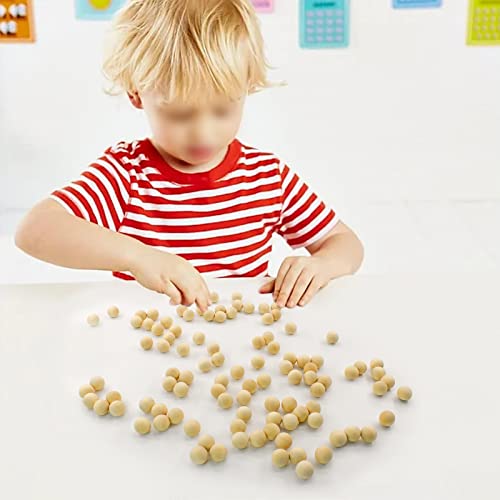 Enkrio 100 PCS Unfinished Wood Beads 0.78 inch Natural Round Wooden Balls for Home Farmhouse Decor and DIY Crafts Enkrio