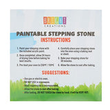 11-Piece 10-Inch Paint-Your-Own Moon and Stars Stepping Stone Kit with 1 Moon and Stars Stone, 8 Paint Pots with 10ml Acrylic Paint Each, and 2 Paint Bright Creations