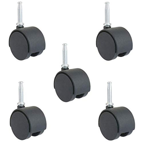 2-Inch Stem Caster Wheels, Stem 8 x 38mm or 5/16-Inch Diameter and 1.5 inch Long - Set of 5 MySit