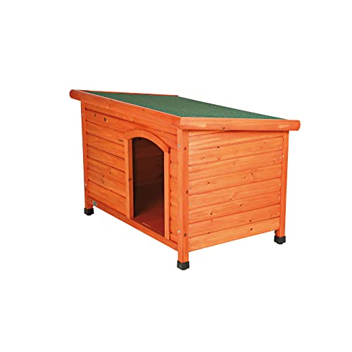 TRIXIE Small natura Classic Outdoor Dog House, Weatherproof Finish, Elevated Floor, Brown TRIXIE