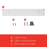 UltraPro 24 inch Hardwired Under Cabinet Lights, 3 Color Settings - 2700K/4000K/5000K - Warm White, Cool White, and Daylight, Under Cabinet Lighting, UltraPro